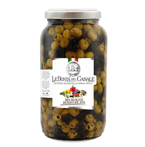 Olives vertes et noires dénoyautées 3100 ml