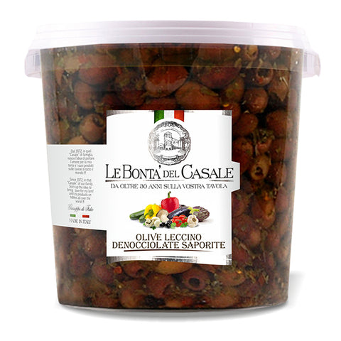Olives noires "Leccino" dénoyautées SEAU DE 5 kg