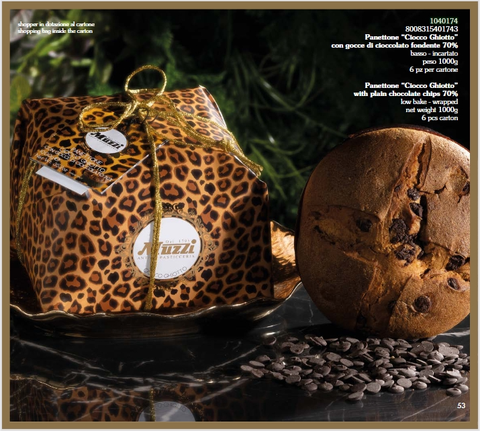 Panettone Muzzi Animalier chocolat et pépites de chocolat 1 kg 1040174