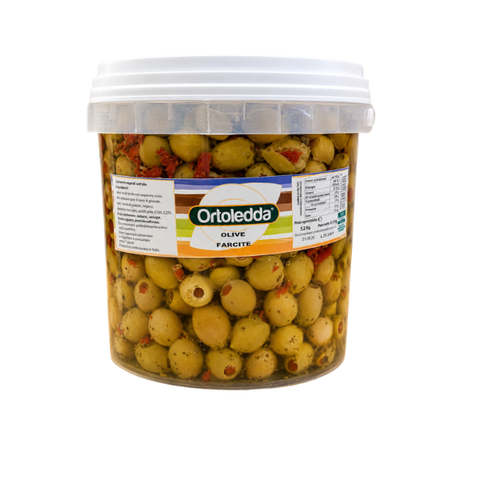 Olives vertes farcies (sicilienne) ORTOLEDDA  5,2 kg ( colis de 2 )