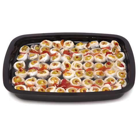 Brochettes d'anchois et olives marinés Huile tournesol 1 kg
