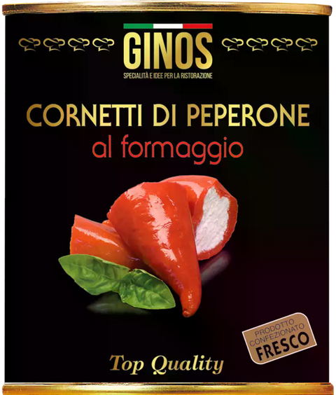 Cornets de poivrons farcis au fromage "CORNETTI" 800 gr