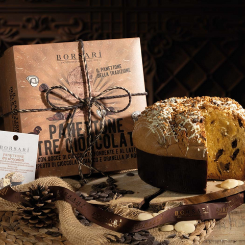 Panettone I Rustico chocolat noir, blanc, lait 750 gr 1010032